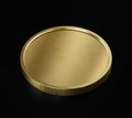 Gold Coin, Mockup Template, Banking Concept, Cryptocurrency, 3d Rendered isolated on Black background Royalty Free Stock Photo