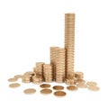 Gold coin stack Royalty Free Stock Photo