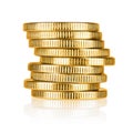 Gold coin stack Royalty Free Stock Photo