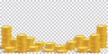 Gold coin stacks mockup vector illustration Royalty Free Stock Photo