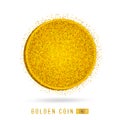 Gold coin - vector icon illustration - blank Royalty Free Stock Photo