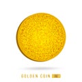 Gold coin - vector icon illustration - blank Royalty Free Stock Photo