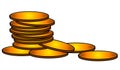 Gold Coins Cash Money Clip Art