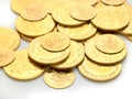 Gold coins embossed with images