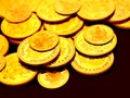 Gold coins embossed with images
