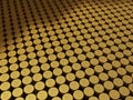 Gold coins japan yen signs Royalty Free Stock Photo