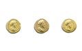 3 Gold coins of Marcus Aurelius Roman Emperor Royalty Free Stock Photo