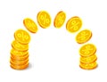 Gold coins with percent signs Royalty Free Stock Photo