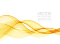 Gold color abstract transparent wave design element Royalty Free Stock Photo