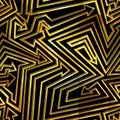 Gold color geometric arrows pattern