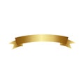 gold color glossy ribbon icon design