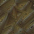 Gold color maze seamless pattern