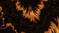 Gold color splashing on black texture background. Loop able animation