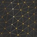 Gold color web triangle pattern Royalty Free Stock Photo