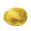 Gold colored acrylic circle