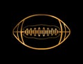 Gold Colored American Football Icon Illustration Royalty Free Stock Photo