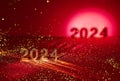 2024 gold colored numbers
