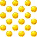 Gold colorful balls seamless pattern