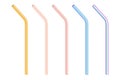 Gold and colorful colored metal reusable bending drinking straws