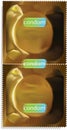 Gold condom packet.