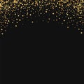 Gold confetti. Royalty Free Stock Photo