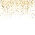 Gold confetti celebration. Vector golld background