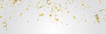 Gold confetti party background, concept design. Celebration Vector illustration.