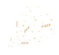 gold confetti for the party , Present, decoration, birthday, confetti icon. Royalty Free Stock Photo