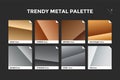Gold, copper, bronze and silver gradient template Royalty Free Stock Photo