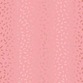 Gold copper foil on pink sprinkle repeat pattern