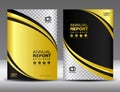 Gold Cover template, cover annual report, cover design business