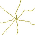 Gold cracks in web form, the kintsugi or craquelure illustration