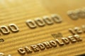 Gold Credit Card Royalty Free Stock Photo