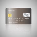 Gold Credit card. Golden credit card template or mock up