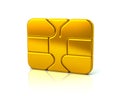 Gold credit debit card chip