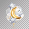 Gold Crescent Moon balloon Ramadan