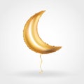 Gold Crescent Moon balloon Ramadan Royalty Free Stock Photo