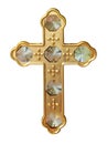 Gold Cross with Crystals