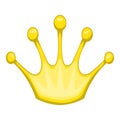 Gold crown icon, cartoon style Royalty Free Stock Photo