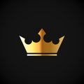 Vector gold crown icon Royalty Free Stock Photo