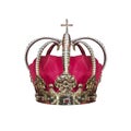 Gold crown with jewels. Royalty Free Stock Photo