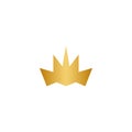 Gold crown logo icon Royalty Free Stock Photo