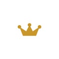 Gold crown logo icon Royalty Free Stock Photo