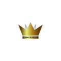 Gold crown logo icon Royalty Free Stock Photo