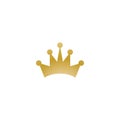 Gold crown logo icon Royalty Free Stock Photo