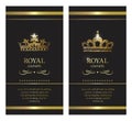 Gold crown. Luxury label, emblem or packing. Logo design. Royalty Free Stock Photo