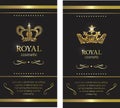 Gold crown. Luxury label, emblem or packing. Logo design. Royalty Free Stock Photo