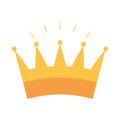 Gold crown monarchy royalty flat icon design