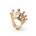 Rose Gold Queen Ring With Diamonds - Petzval 85mm F22 Style Royalty Free Stock Photo