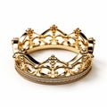 Gold Crown Ring With Diamonds - Modern And Ornate Design